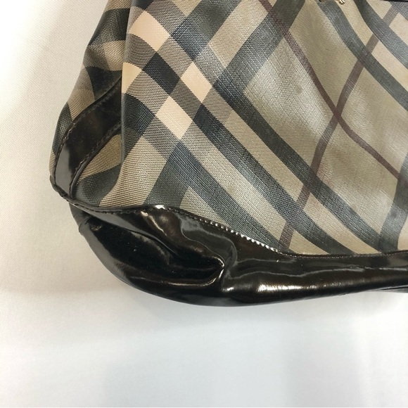 Burberry Brown & Tan Classic Plaid Leather Shoulder Bag - Picture 6 of 12